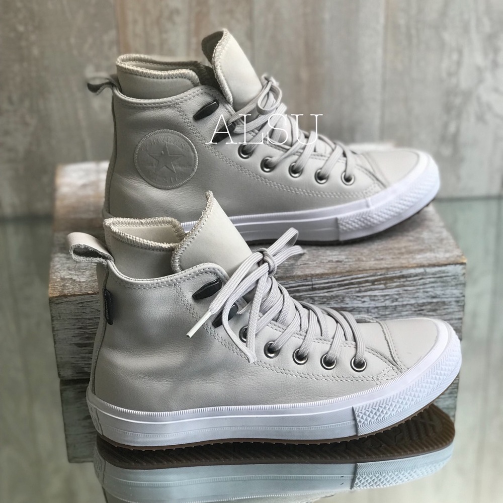 High-Top Gray Sneakers
